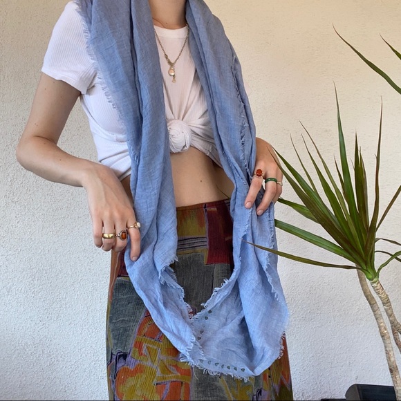 blue oversized scarf (crosslist on depop) - Picture 2 of 3